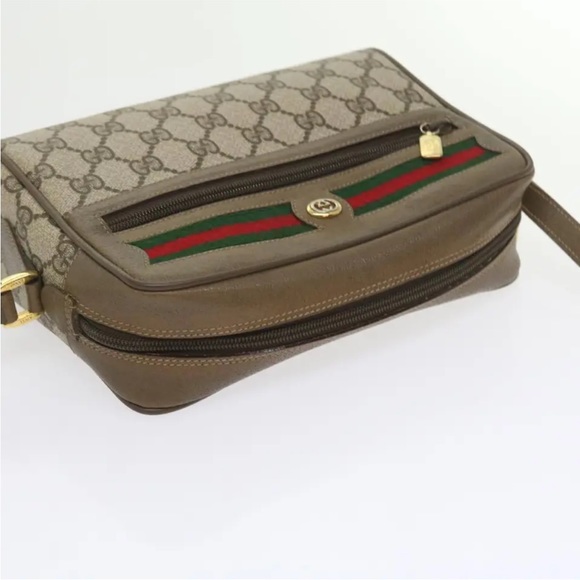 Authentic GUCCI GG Supreme Web Sherry line Bag Beige Red 56 02 087 Auth yk9330 - Picture 6 of 12